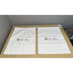Loro Piana Lot Of 2 Shoe Dust Bag Cover Drawstring 15" x 12"